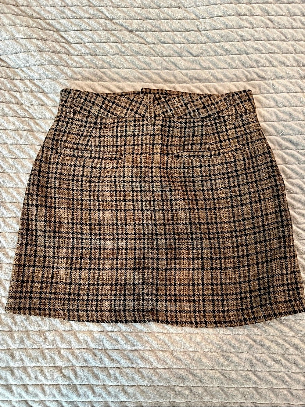 The Workshop Plaid Mini Skirt in Brown & Black Size Small Like New